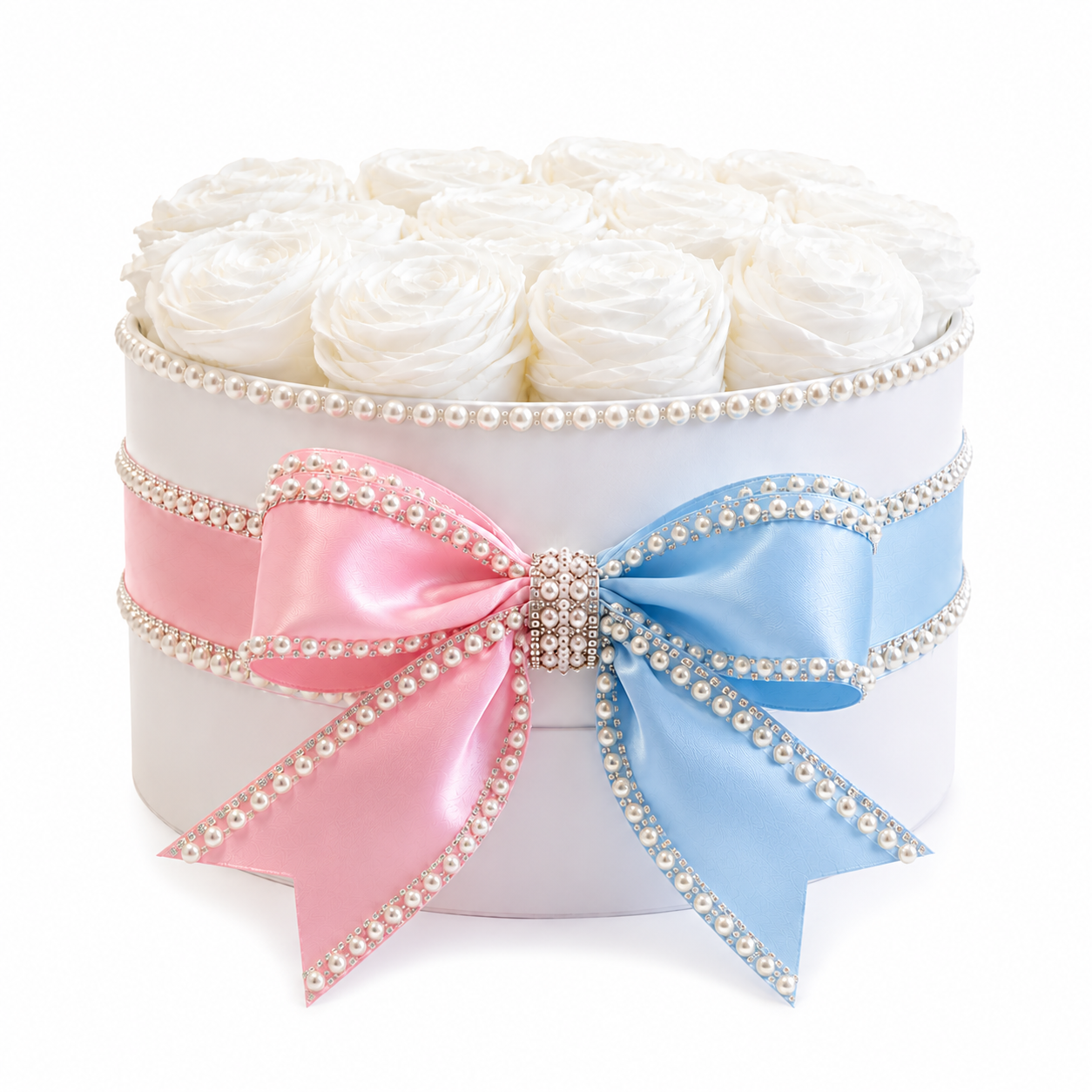 Luxury Classic White Diaper Cake